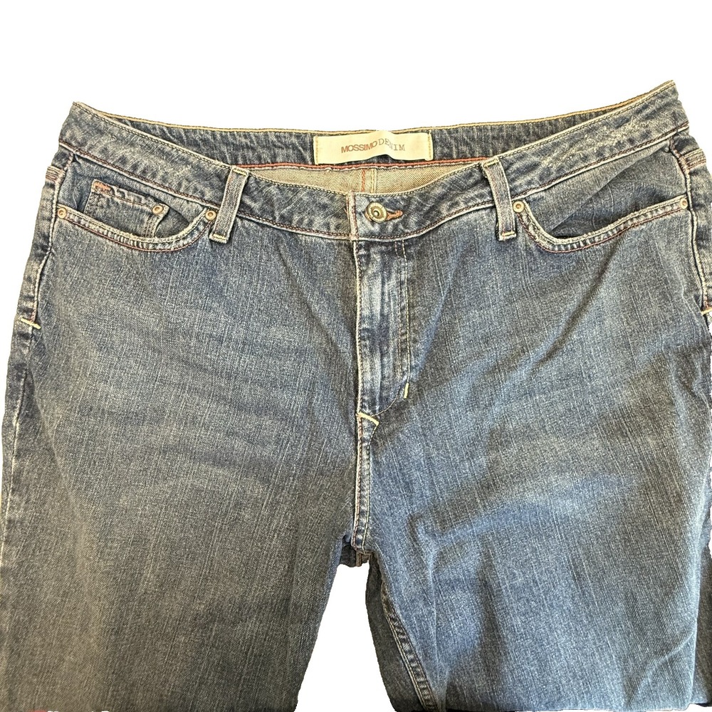 Mossimo Denim Boot Cut Jeans Women's Plus Size 18W Dark Wash Stretch Blue